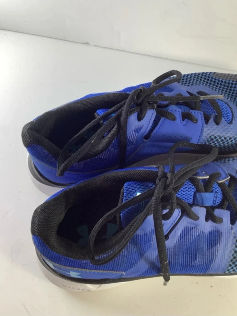Under Armour Mens Micro G 1273970-907 Blue Running Shoes Sneakers Size 7